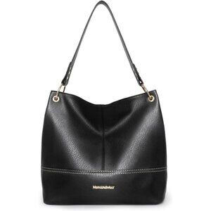 Women A-black Imported Zipper Ladies Shoulder Handbags with Back Pocket
